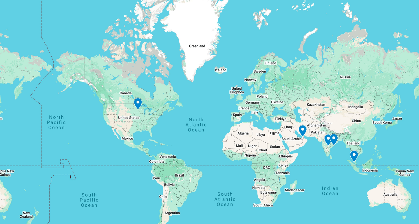 CognitBotz Global Presence Map